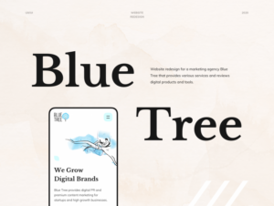 Blue Tree Agency website screenshot