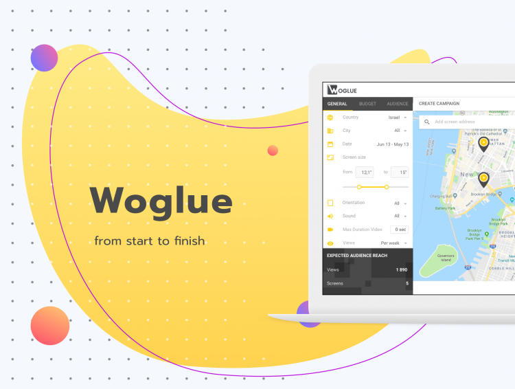 Woglue Ads Platform screenshot