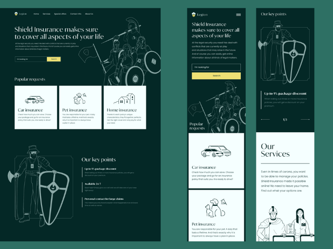 Insurance website development